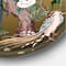 Designart - Chinoiserie With Birds and Peonies VI - Traditional Metal Circle Wall Art